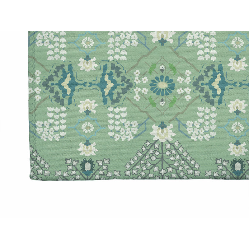 Tapis de bureau léger antidérapant Tilly, Sauge, L 7 pi x L 5 pi