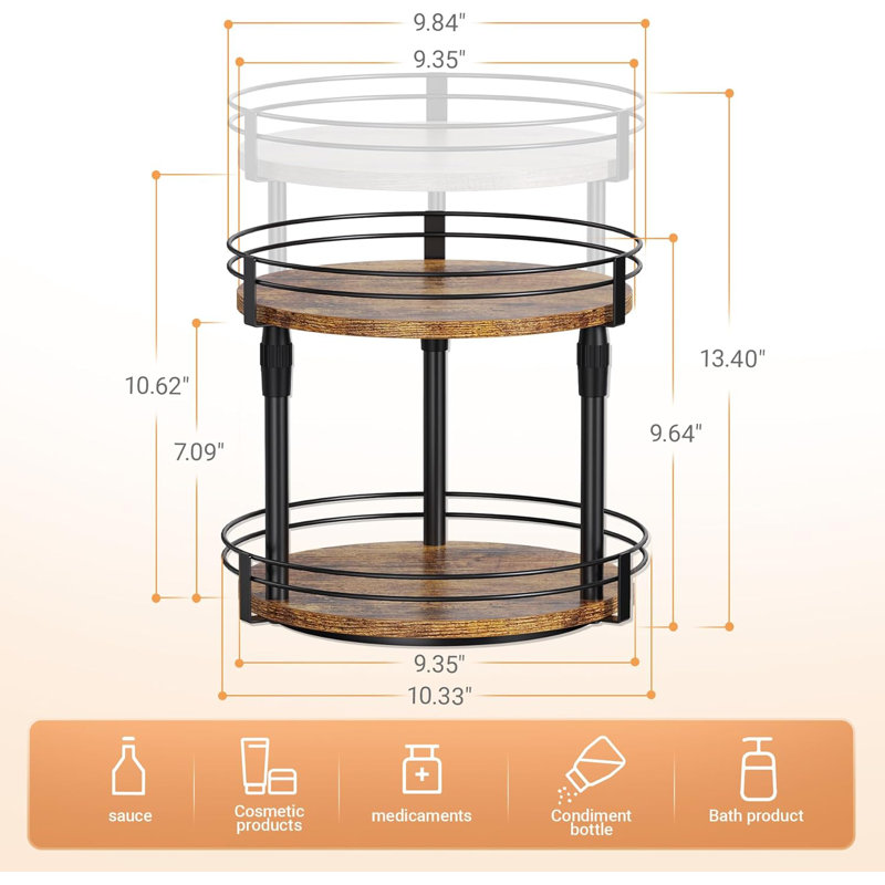 Two Layer Rotating Spice Storage Container