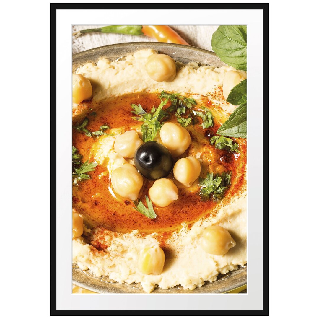 Gerahmtes Poster Leckerer Hummus