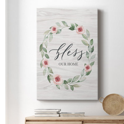 «Bless our home», reproduction sur toile tendue