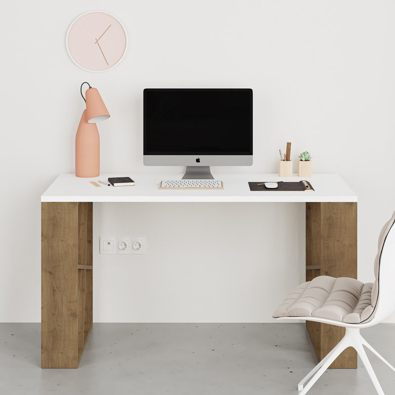 Cashtown Desk, White/Brown