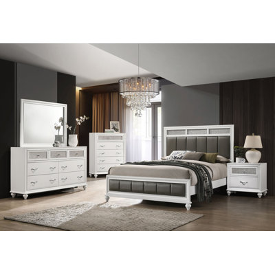 Rosdorf Park Rubi Upholstered Panel Bedroom Set 5 Pieces
