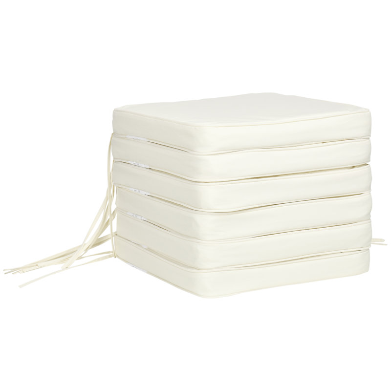 Outdoor Seat Cushion Set, Cream White
