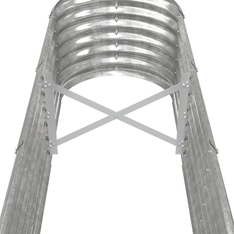 Garden Raised Bed Powder-coated Steel, Silver, 36cm H x 332cm W x 40cm D