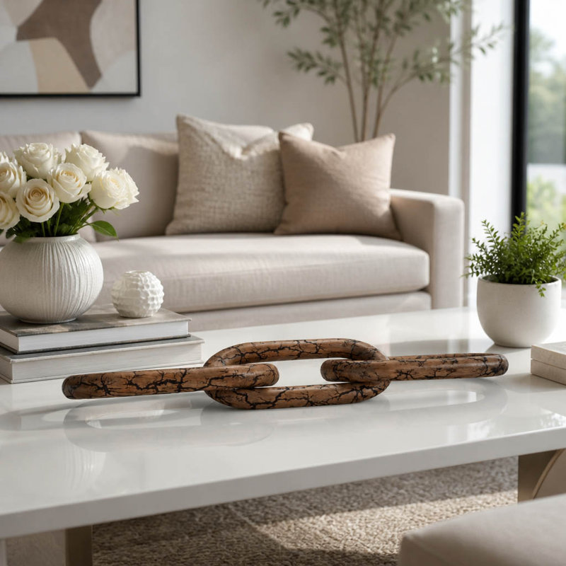 Objet de décoration Pinehurst, H 1 po x l 29 po x P 7 po, Marron clair