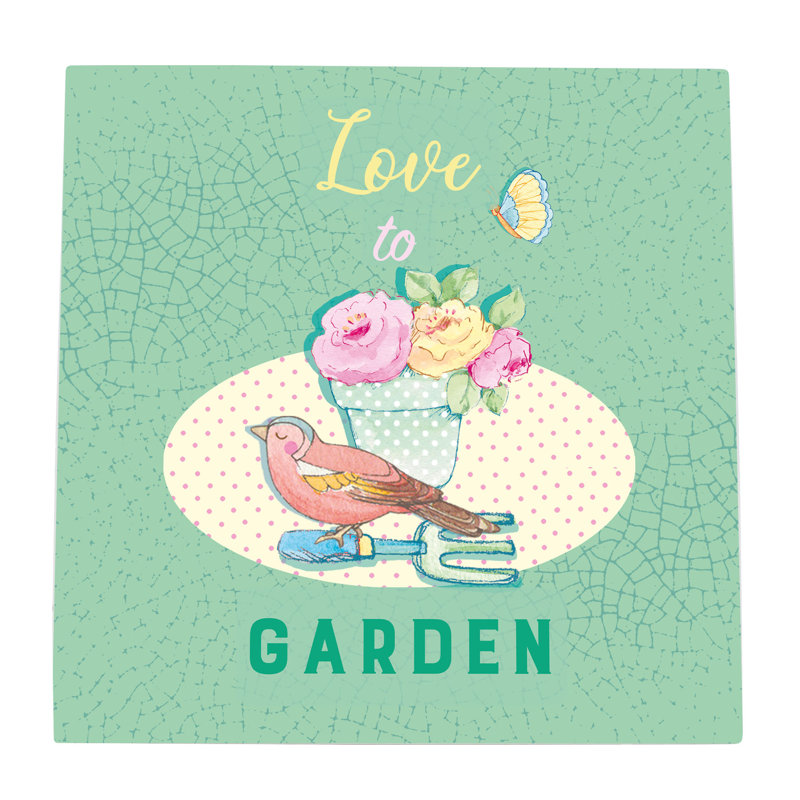 Love to Garden Ceramic Picture Tile Wall Décor