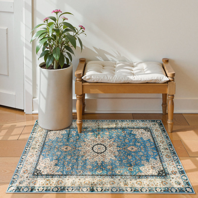 Watte Traditional Oriental Tribal Machine Washable Area Rug Perfect for Living Room, Dining Room, Bedroom Decor