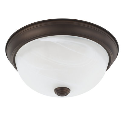 Plafonnier encastré 13 po 2 lumières Indépendant