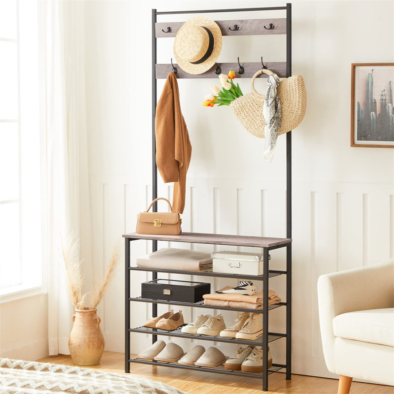 Aarran Freestanding 9 - Hook Coat Rack