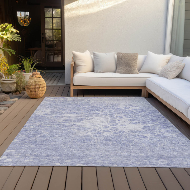 Tapis intérieur / extérieur avec envers antidérapant Alkea, Rectangulaire 8 pi x 10 pi