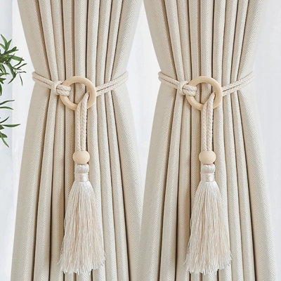 Elegant Woven Rope Curtain Tiebacks