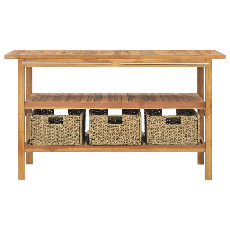 Jeriel Solid Wood Freestanding Bathroom Storage
