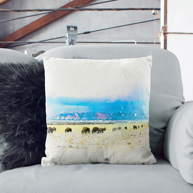 Abstract Square Cushion, 55cm H x 55cm W x 20cm D
