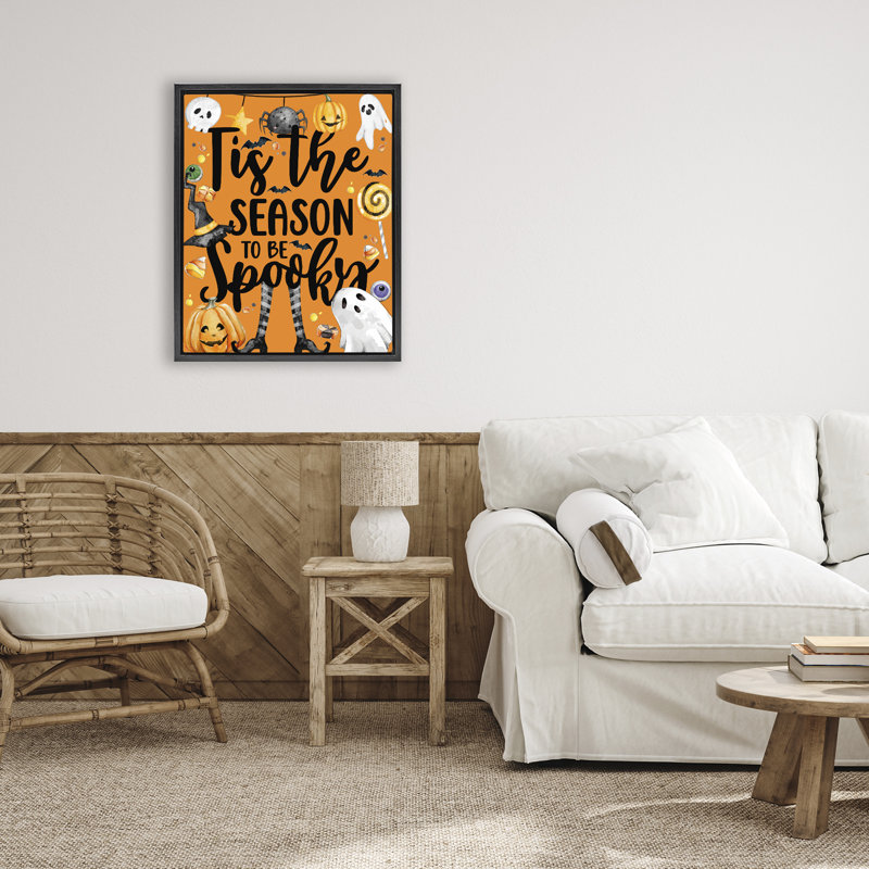 Tis The Spooky Season Floating Frame, design by Kim Allen, Jet Black Floater Frame, 21" H x 17" W