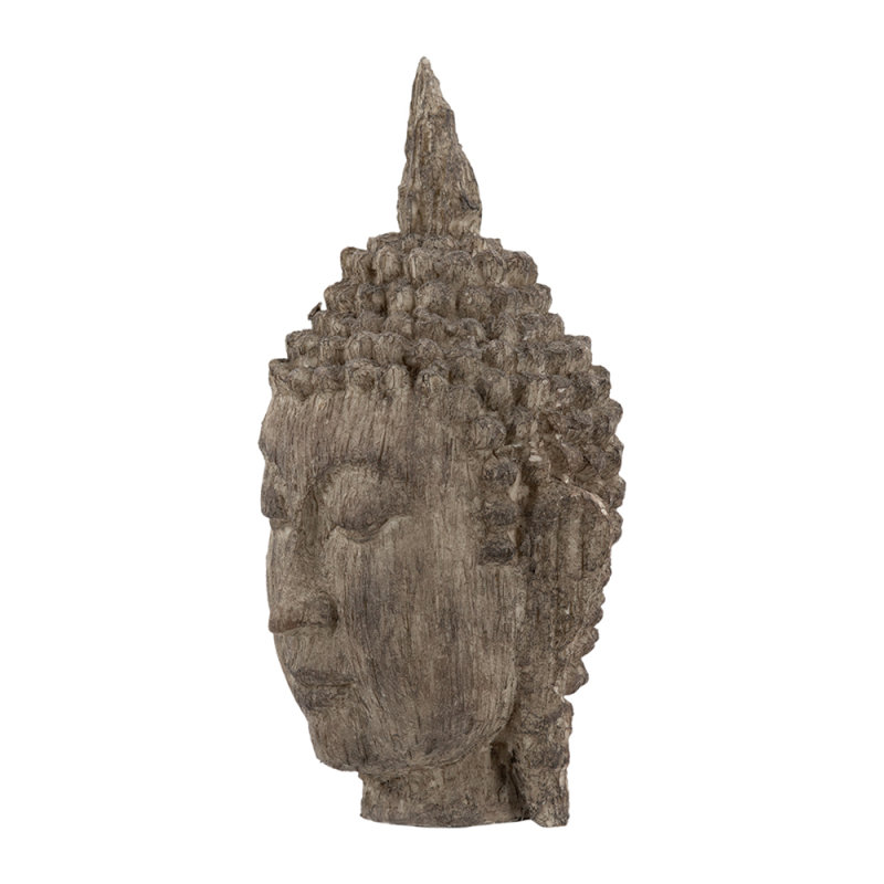 6.5X6.3X12" Meditating Buddha Head Sculpture, Large