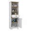 Armoire à linge, deux tablettes intérieures, deux tablettes ouvertes-672711221