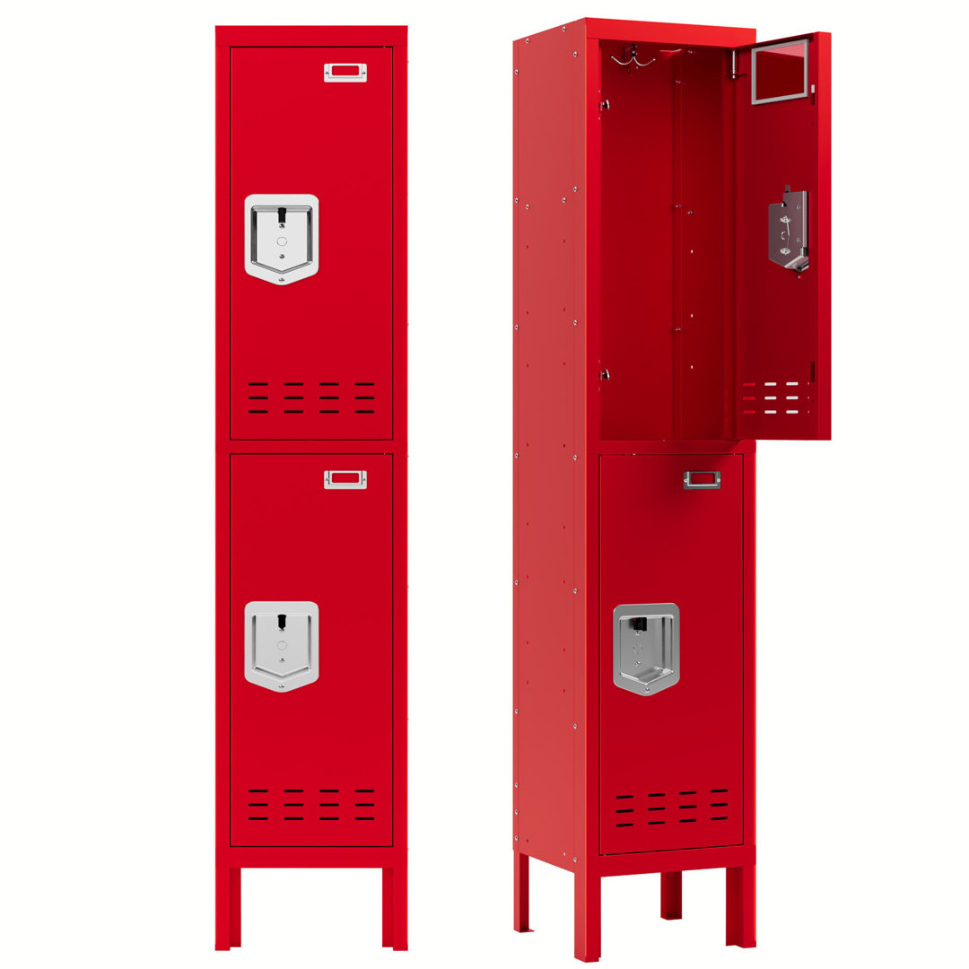 Storage Locker,Metal Locker,Lockers For Employees,Metal Locker Storage Cabinet With 2 Doors, Card Slot,Lockable Steel Locker For Gym,School,Home,Office,Garage,Assembly Required Kaer 