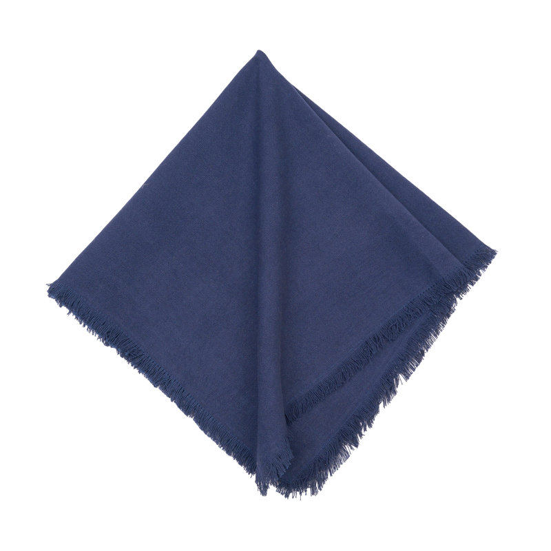 Frayed Cherry Napkin Set of 6, Blue