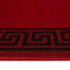 Greek-Key Red Black Non-Slip Polypropylene Area Rug — Washable Door Mat & Hallway Runner for Living Room, Kitchen & Bedroom-1948565108