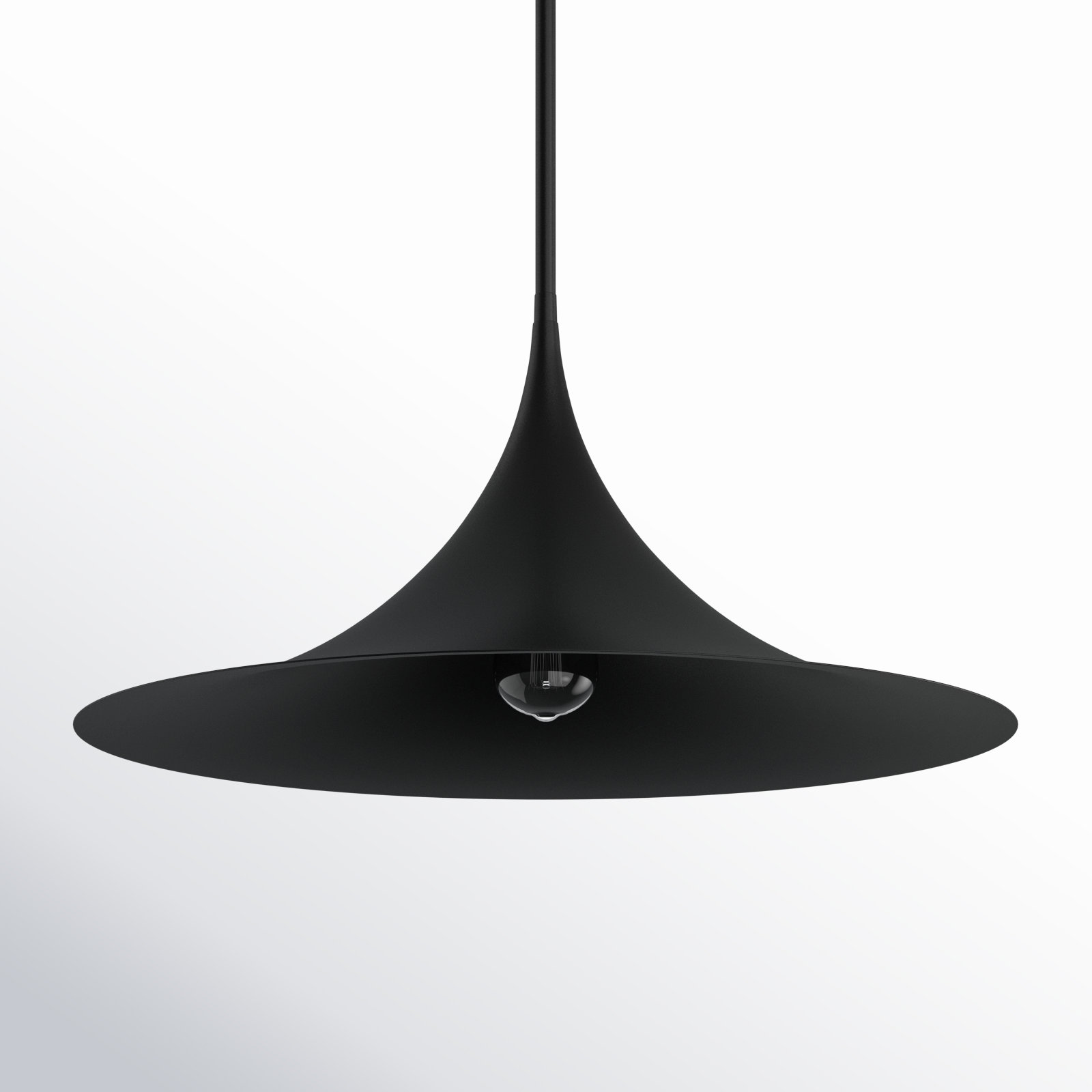 Lorient Single Light Dimmable Pendant, Matte Black