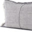 Housse de coussin lombaire à franges gris clair