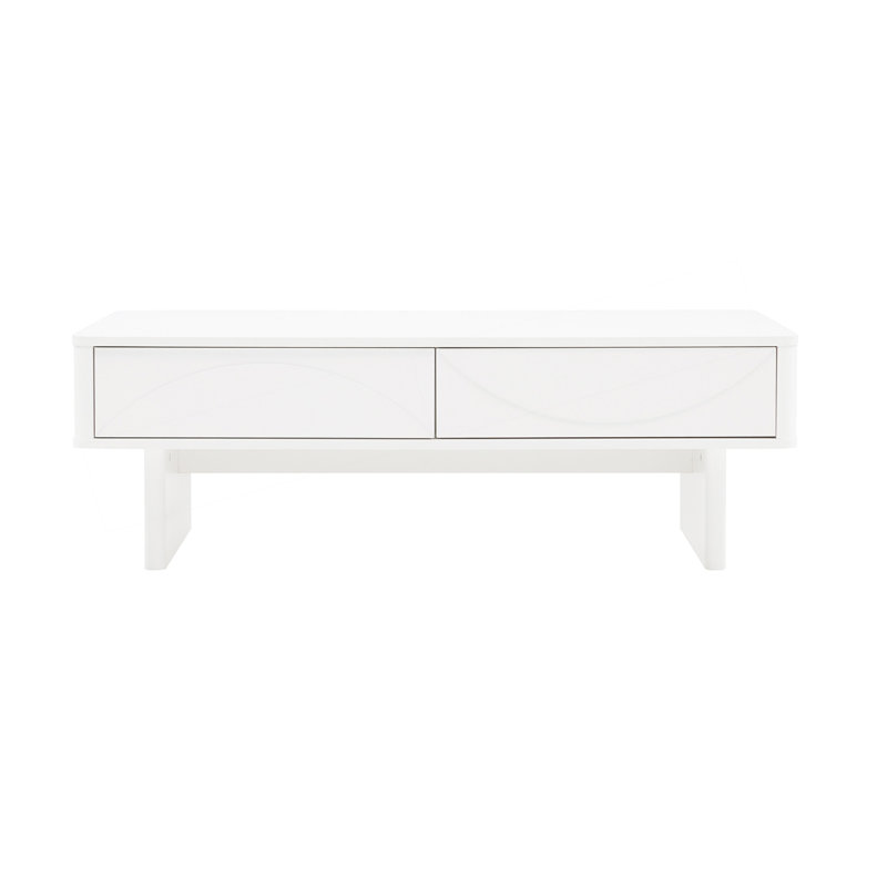 Ella 47" Coffee Table In White, White