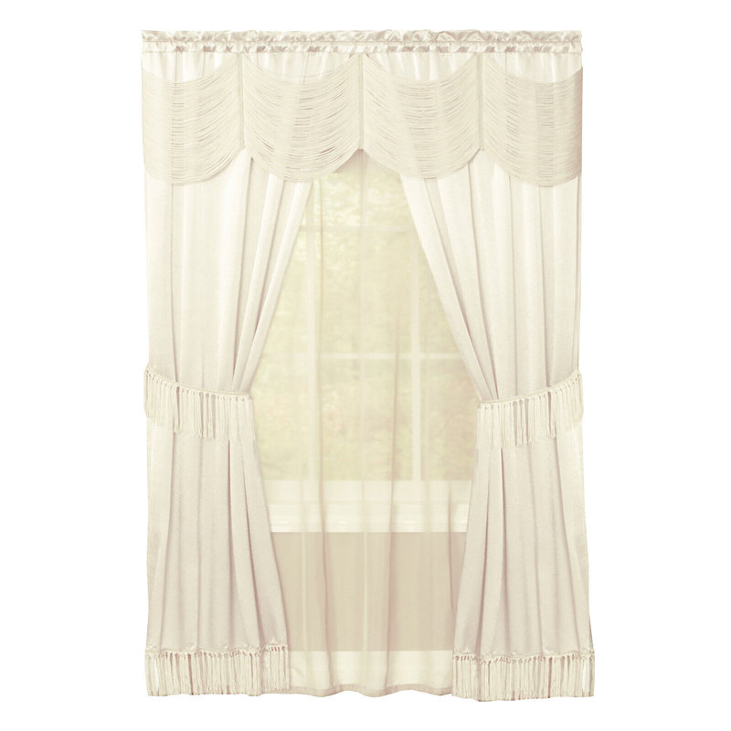 Ahnyla Room Darkening Curtain Pair, Ivory, 52" W x 84" L