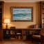 «Ocean Waves», cadre mural rétro - cadre décoratif doré pour art-1653396881