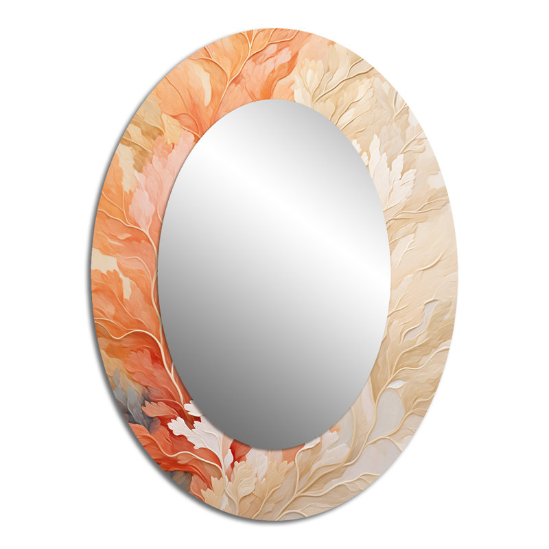 Miroir mural rose et blanc Coastal Coral Collage VI - Coastal, 40 po x 30 po