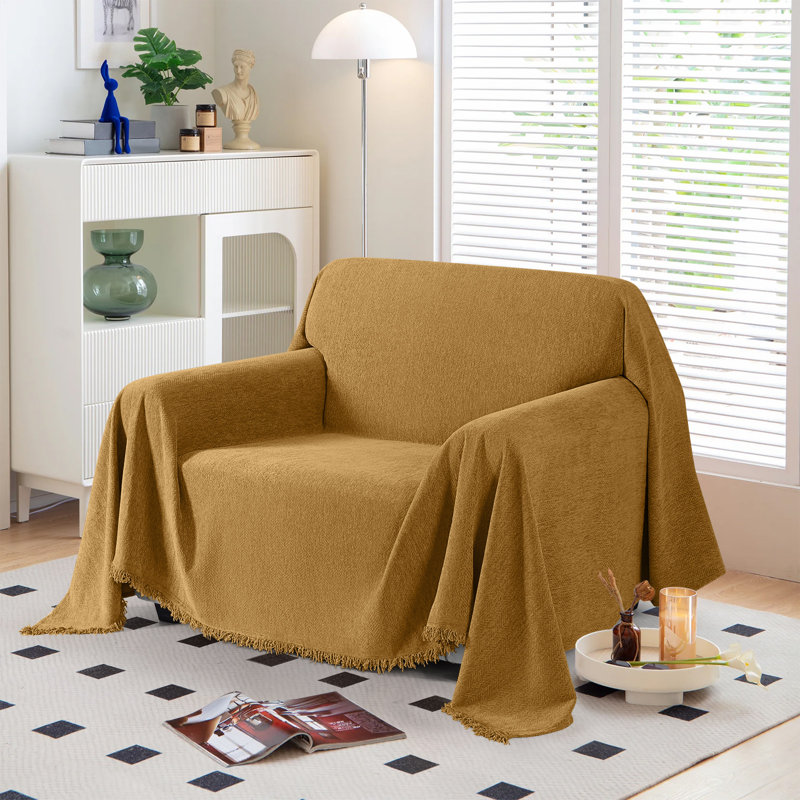 Wald Soft Sofa Cover,Washable Sectional Slipcover,Durable Sofa Blanket Couch Cover,Pet Friendly Bed Cover