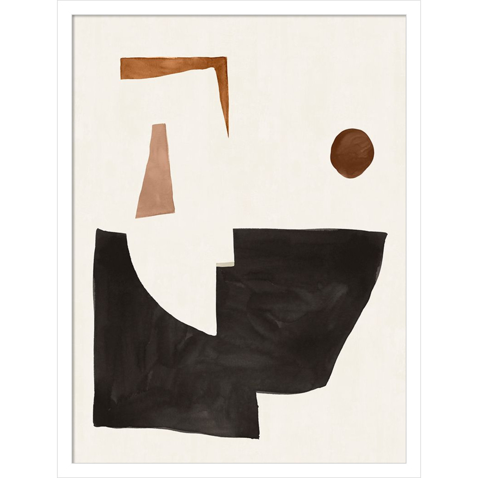 Blockway II Print by Sozi, White, 19" W x 25" H