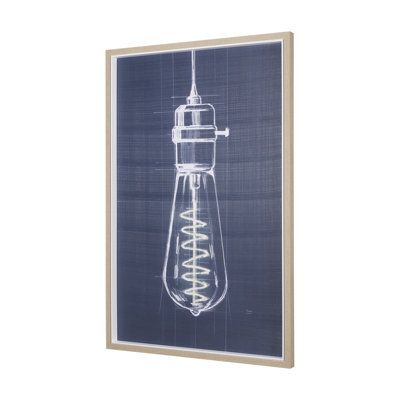 Bright Idea I a Hand Embelished Textured Framed Art Print
