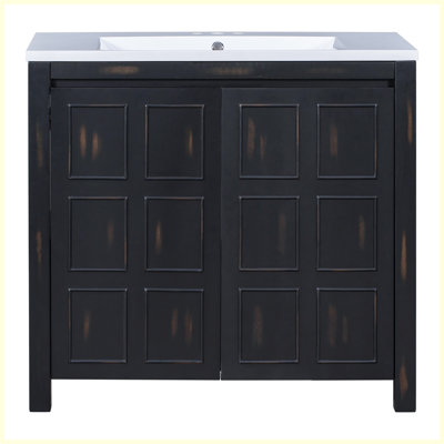 Organisateur de meuble-lavabo moderne avec lavabo Elverta