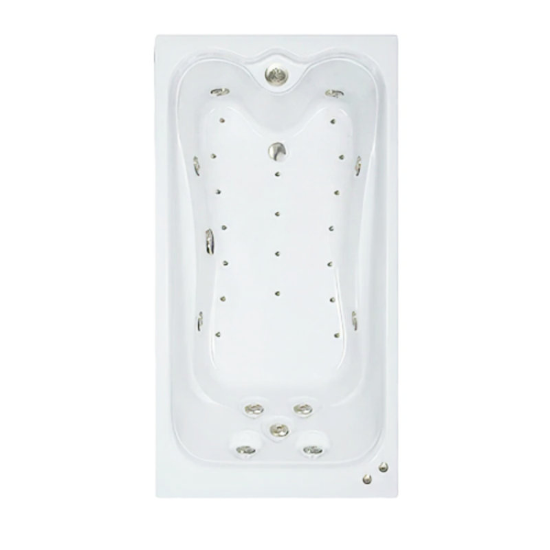 60" L x 32" W Elite Series Alcove Combination Acrylic Bathtub With Removable Acrylic Skirt in White, Left