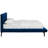 Julia Queen Biscuit Tufted Upholstered Fabric Platform Bed-1581675901