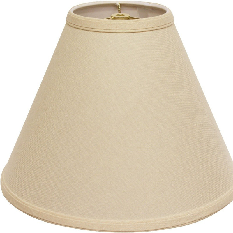 Abat-jour incliné en lin Parchment Empire, Beige, H 8 po x l 12 po x P 12 po
