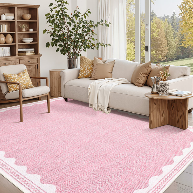 Rectangle Area Rug, Pink, 200*290cm