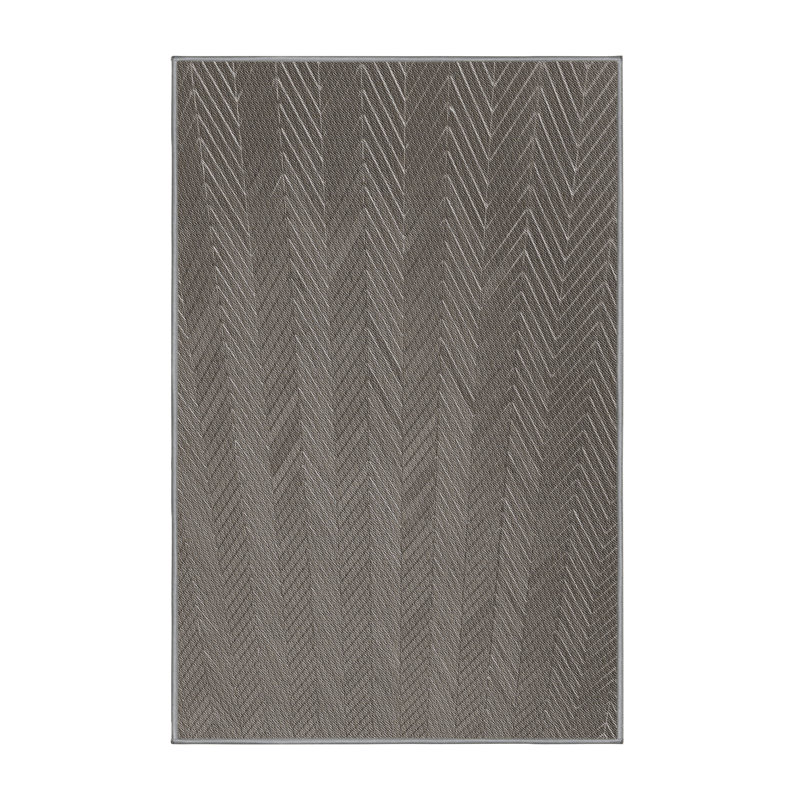 Tapis zone grise à motifs Himes, Rectangle 5 pi x 7 pi