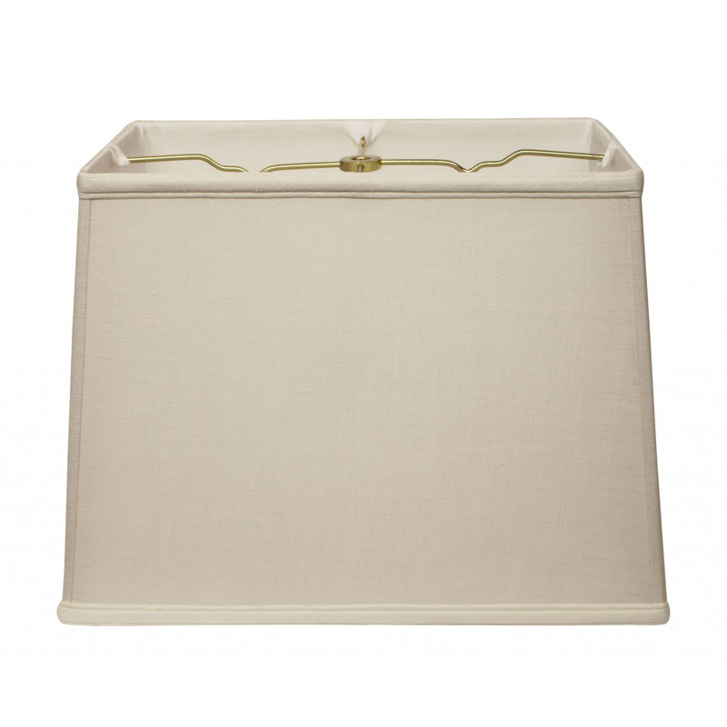 Linen Rectangular Lamp Shade Spider, Vanilla, 11" H x 18" W x 11" D