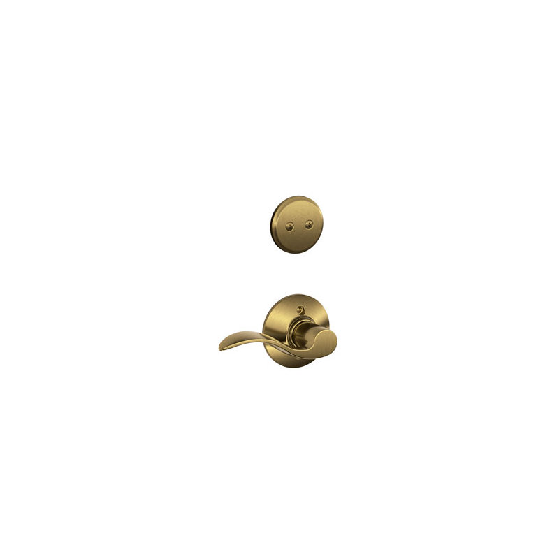 Accent Inactive Interior Lever Dummy Entry Set (Exterior Portion Sold Separately), Right, Antique Brass