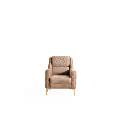 Chaise moderne d'aspect cuivre - support à ressorts, mobilier contemporain au design élégant ajoutant une touche à votre décor