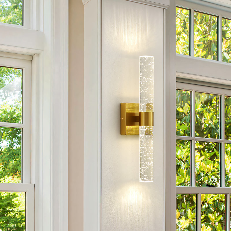Olivia Dimmable Crystal Wall Light, Gold