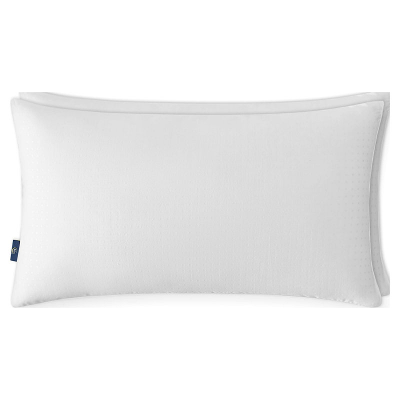 King Size White Polyester Hypoallergenic Pillows Set of 2