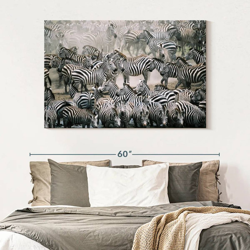 Brampt Zebra Herd, 34" H x 51" W