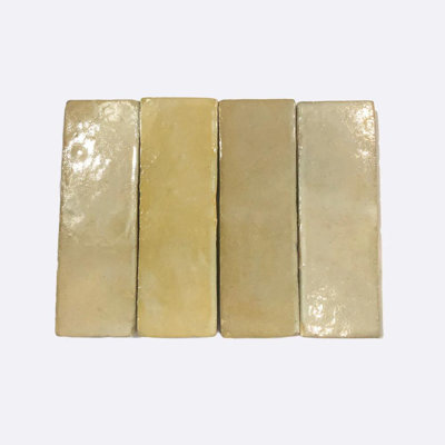 Moroccan Handmade 2''x6'' Solid Color Zellige Tile Sand-glazed