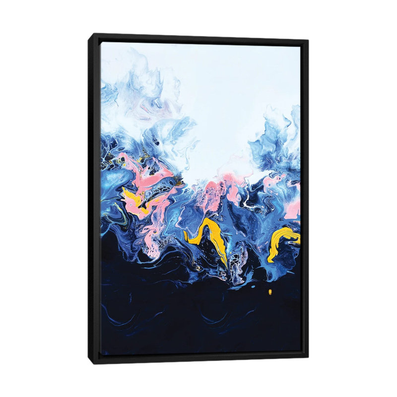 Deep Blue Rainbow - Print on Canvas, Black Framed, 66.04 cm H x 45.72 cm W