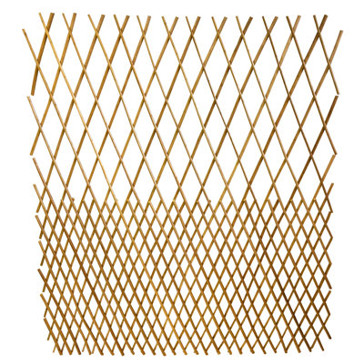 Treillis extensible en bois pelé à motif de saule ouvert