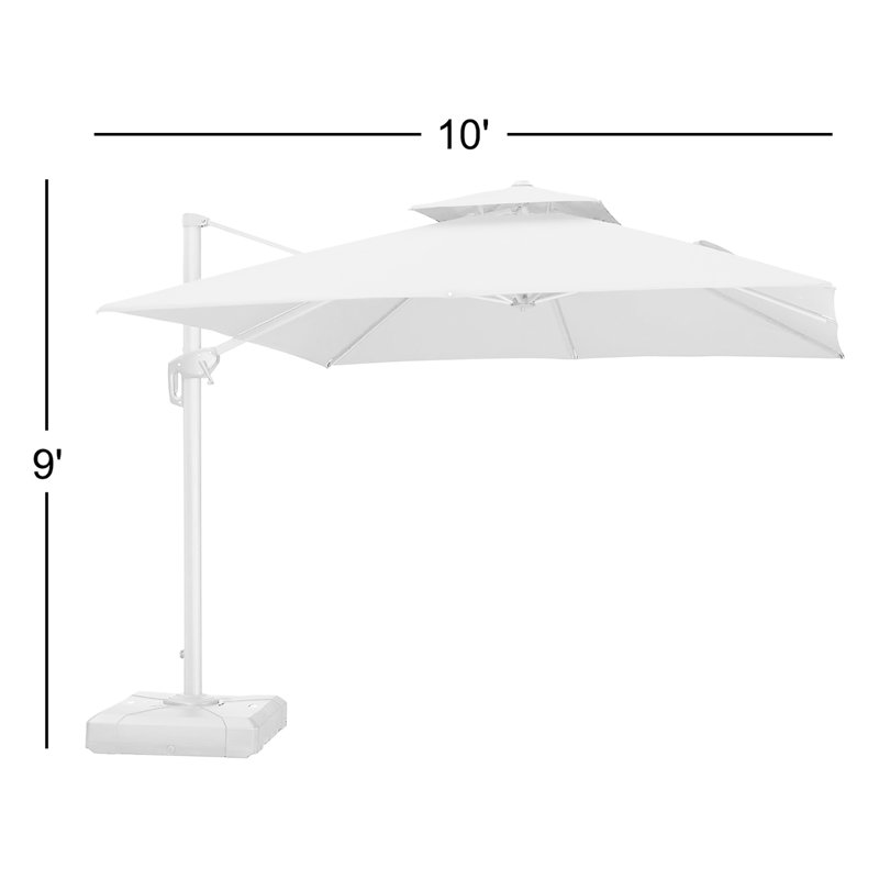 Waddell 120'' Cantilever Umbrella, Cream