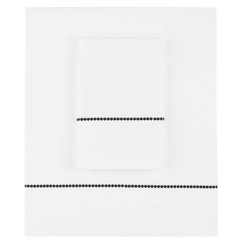 Dottie Embroidered Sheet Set, Full Sheet Set, White
