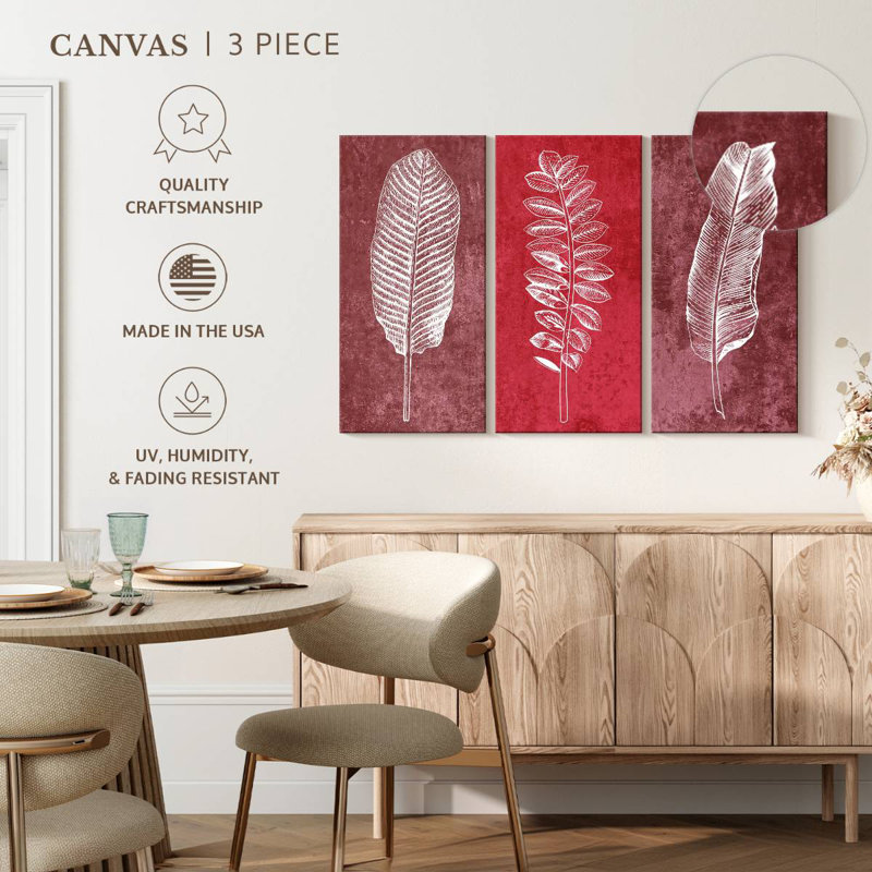 Harnek Leaf Imprints, 28" H x 45" W